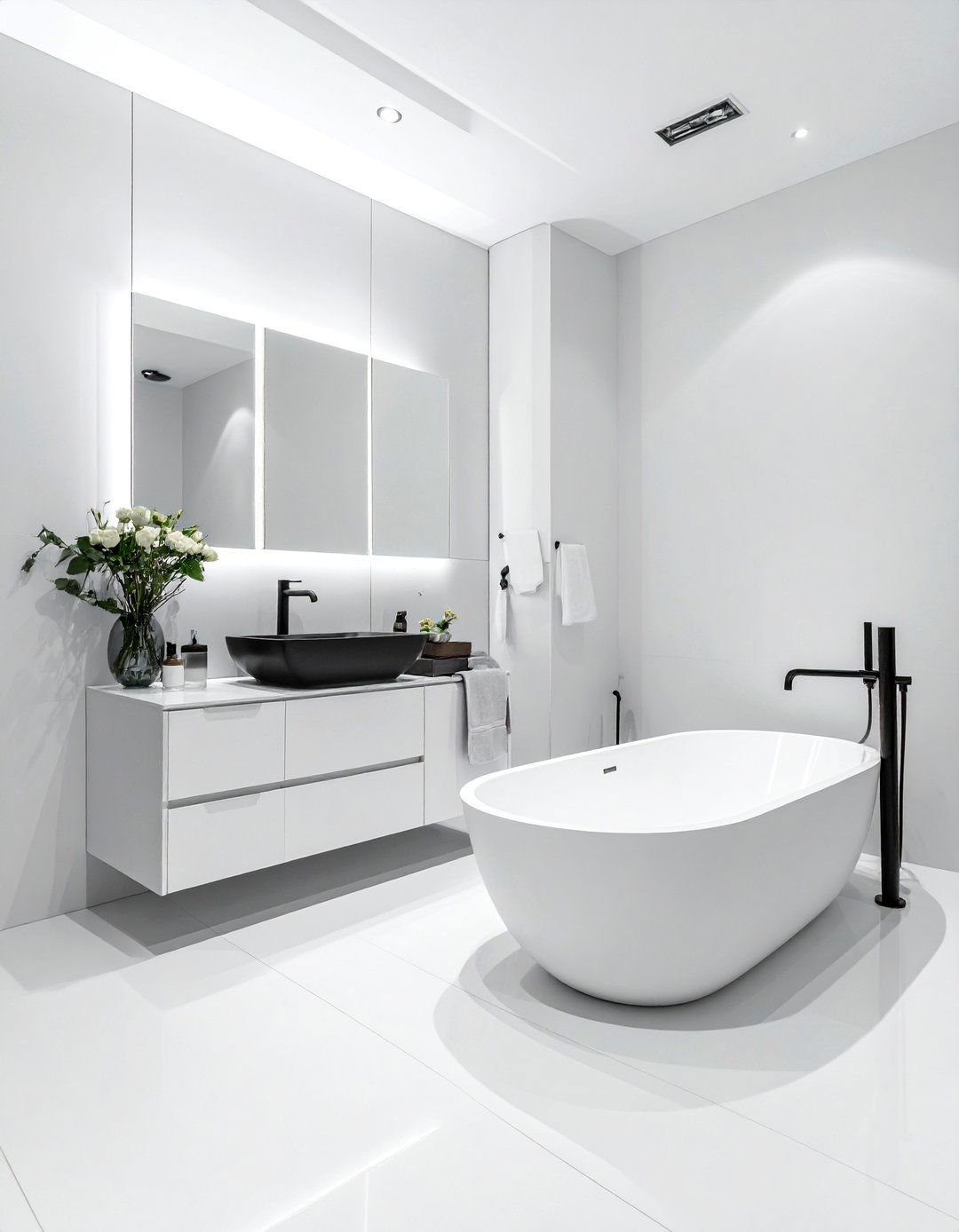 Solid Surface Bathtub and Vanity - 40 Bathroom Design Ideas for a Modern Home
