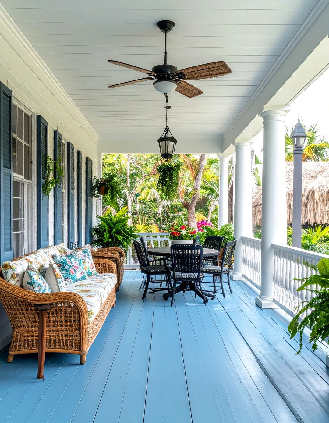 Southern Colonial Elegance - 40 Covered Porch Ideas for Year-Round Enjoyment