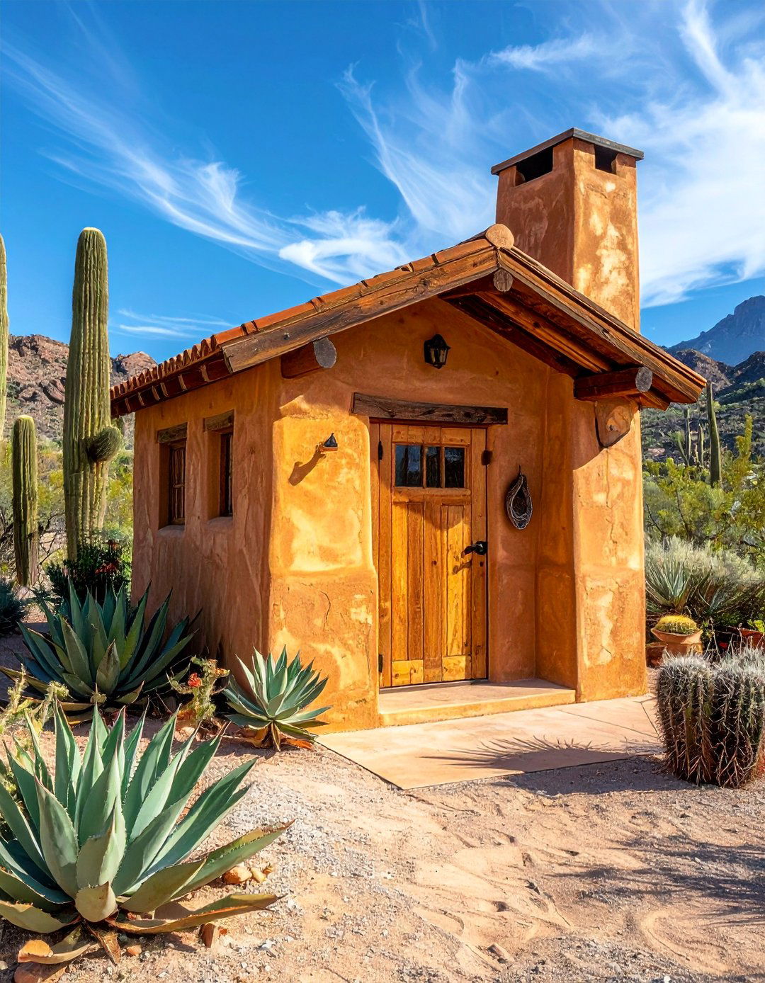 Southwestern Adobe Style Outhouse - 20 Luxury Outhouse Ideas for a Unique Design