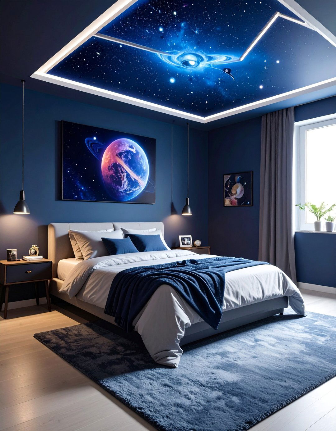 Space Themed Aesthetic Room with Galactic Decor - 40 Aesthetic Room Ideas for a Stylish Home