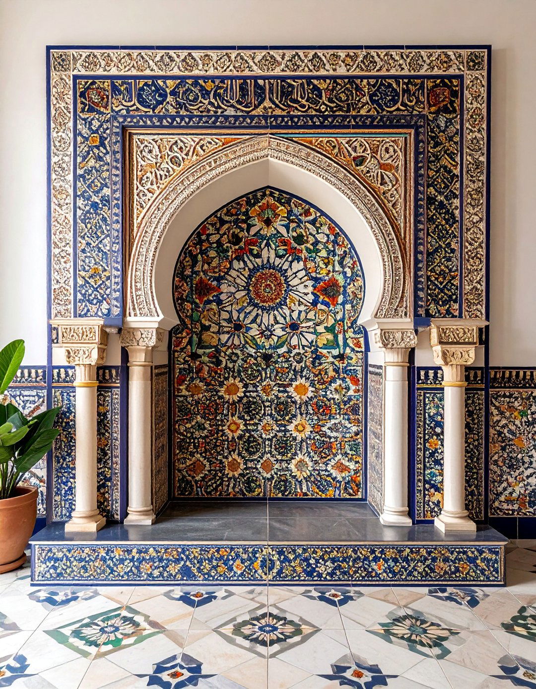 Spanish Revival Tile Pattern Fireplace - 25 Spanish Style Fireplace Ideas for a Warm Ambiance