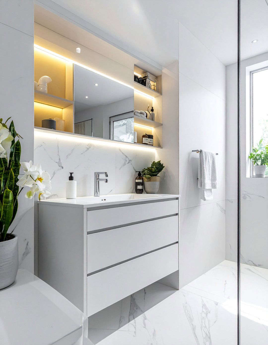 Specialized Niche Storage - 25 Bathroom Cabinet Ideas for Stylish Storage Solutions