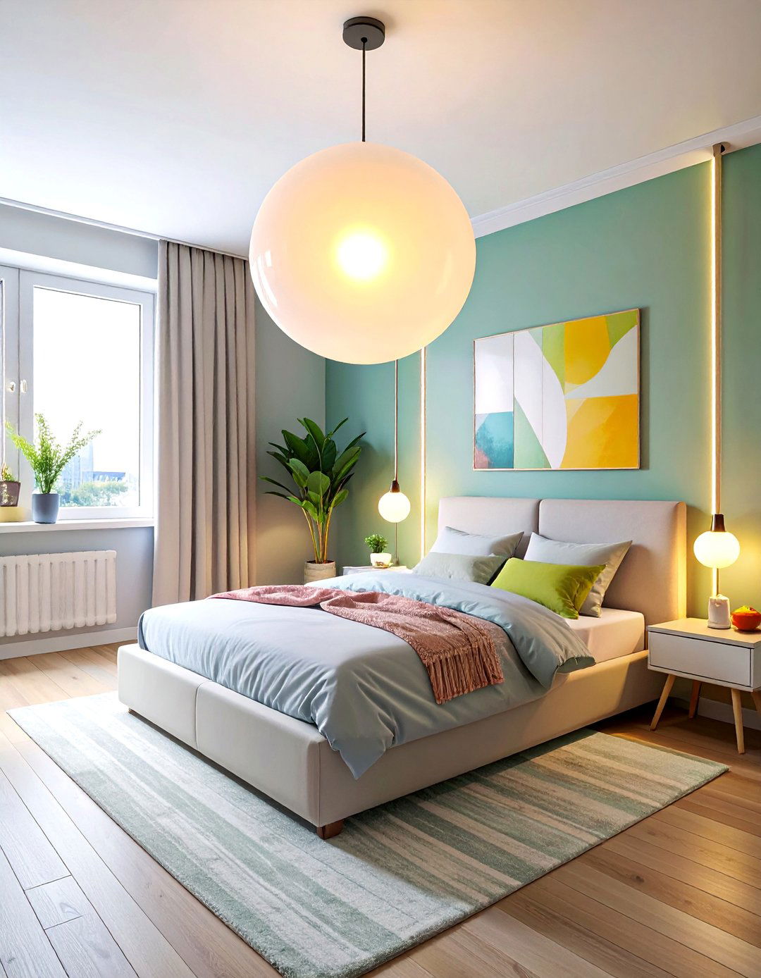 Spherical or Globe Shaped Pendant Light - 40 Teenage Girl Bedroom Ideas for a Stylish and Personal Space