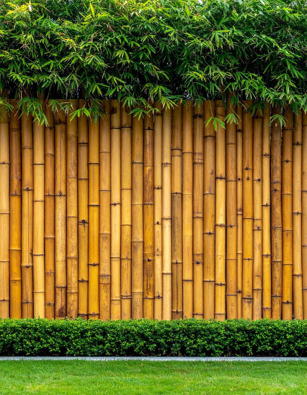 Split Bamboo Vertical Screen - 40 Japanese Fence Ideas for Serene Gardens