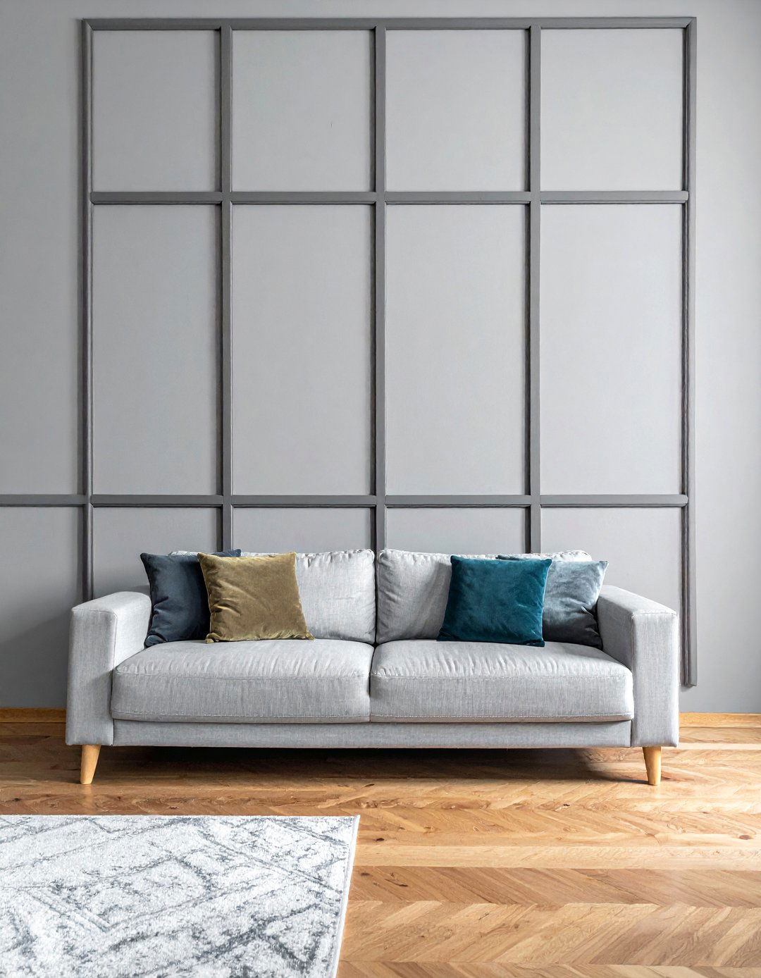 Square Grid Geometric Accent Wall - 25 Geometric Accent Wall Ideas for Modern Spaces