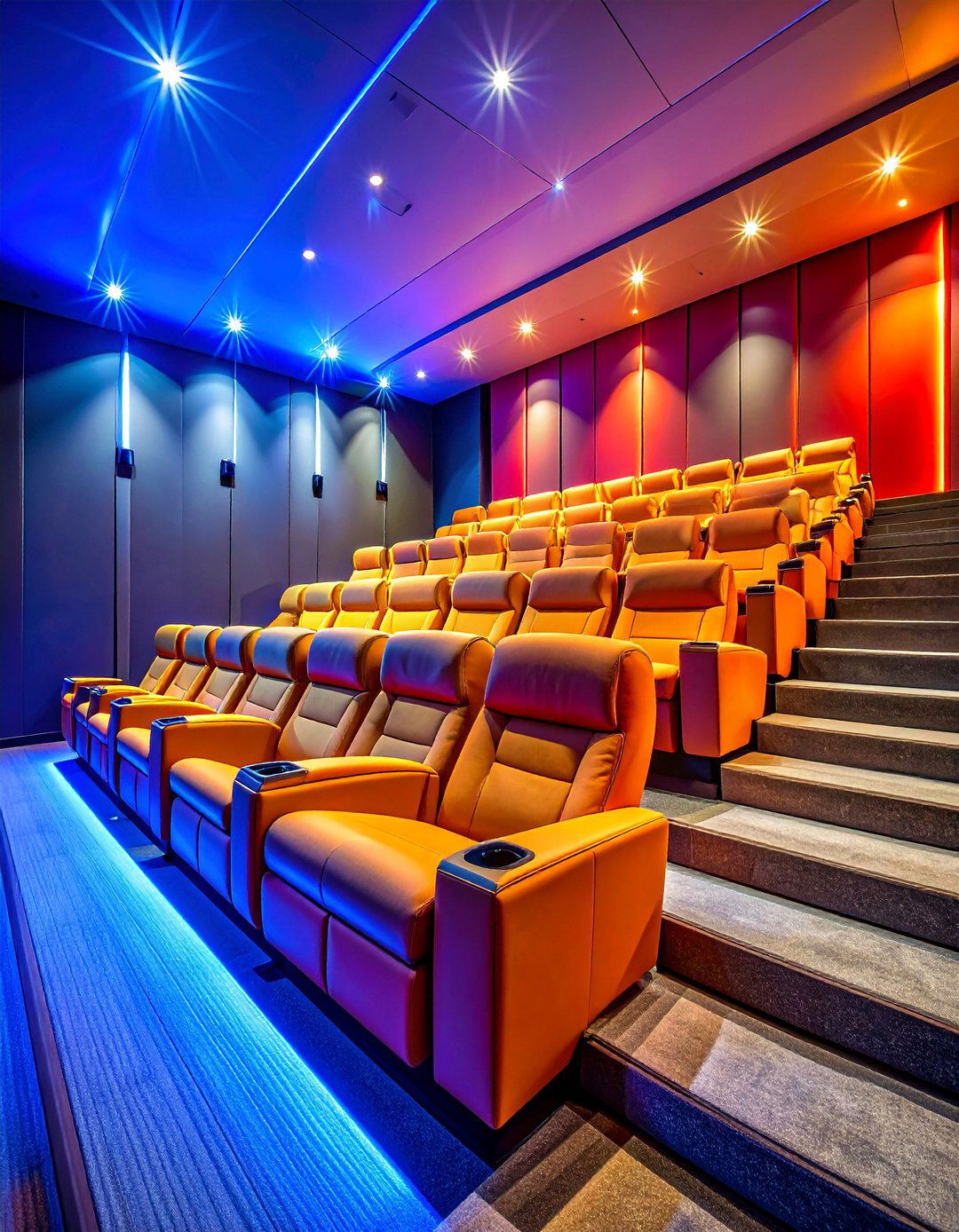 Stadium Seating Configuration - 20 Modern Home Theater Ideas for an Immersive Experience