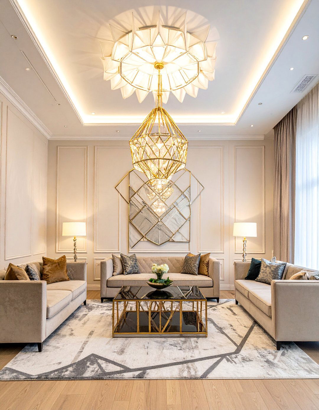 Statement Chandelier Centerpieces
