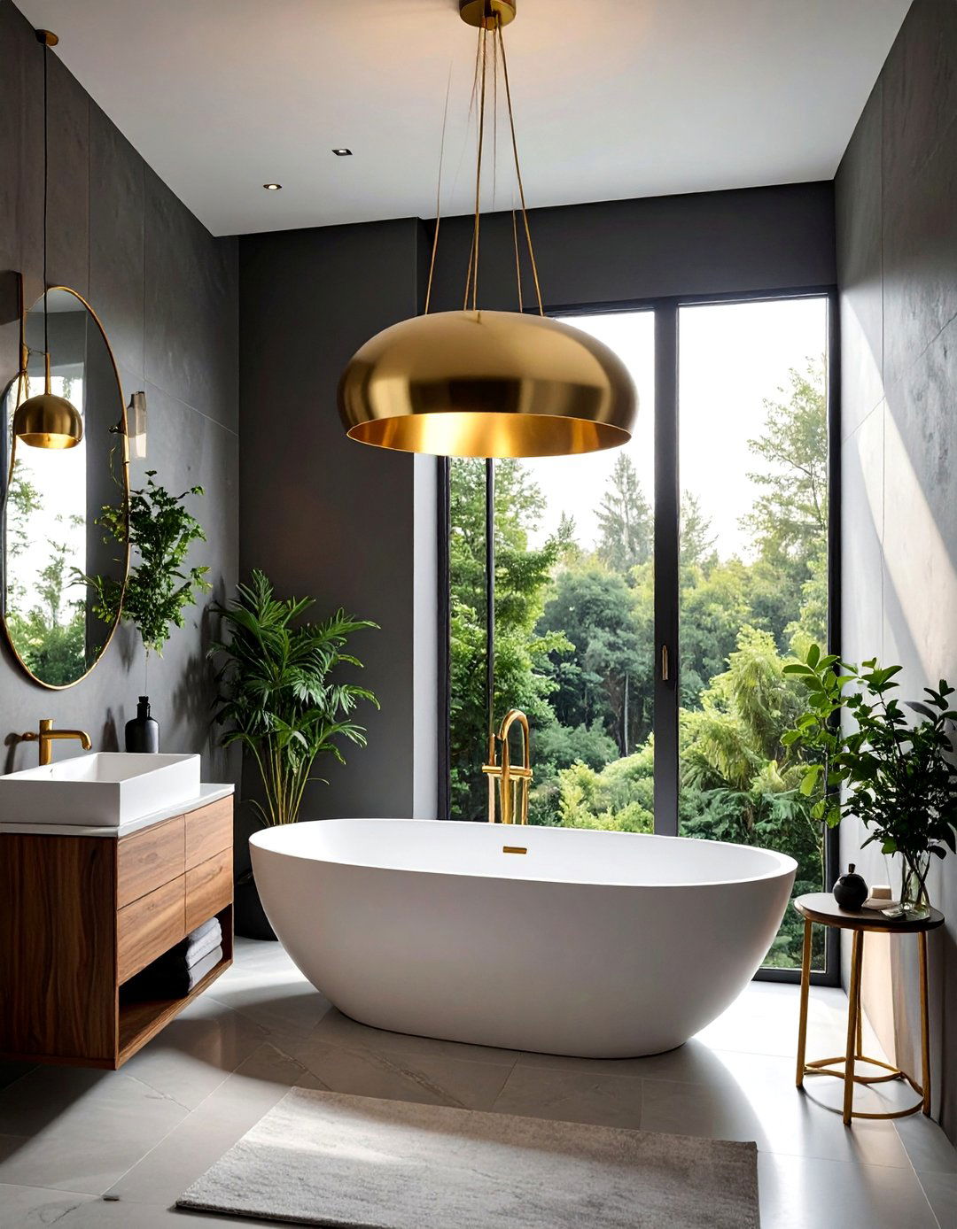 Statement Lighting Fixtures - 40 Bathroom Decor Ideas to Refresh Your Space
