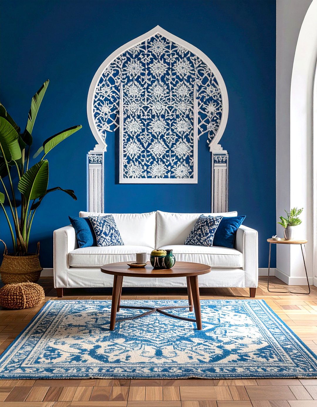 Stenciled Geometric Accent Wall - 25 Geometric Accent Wall Ideas for Modern Spaces