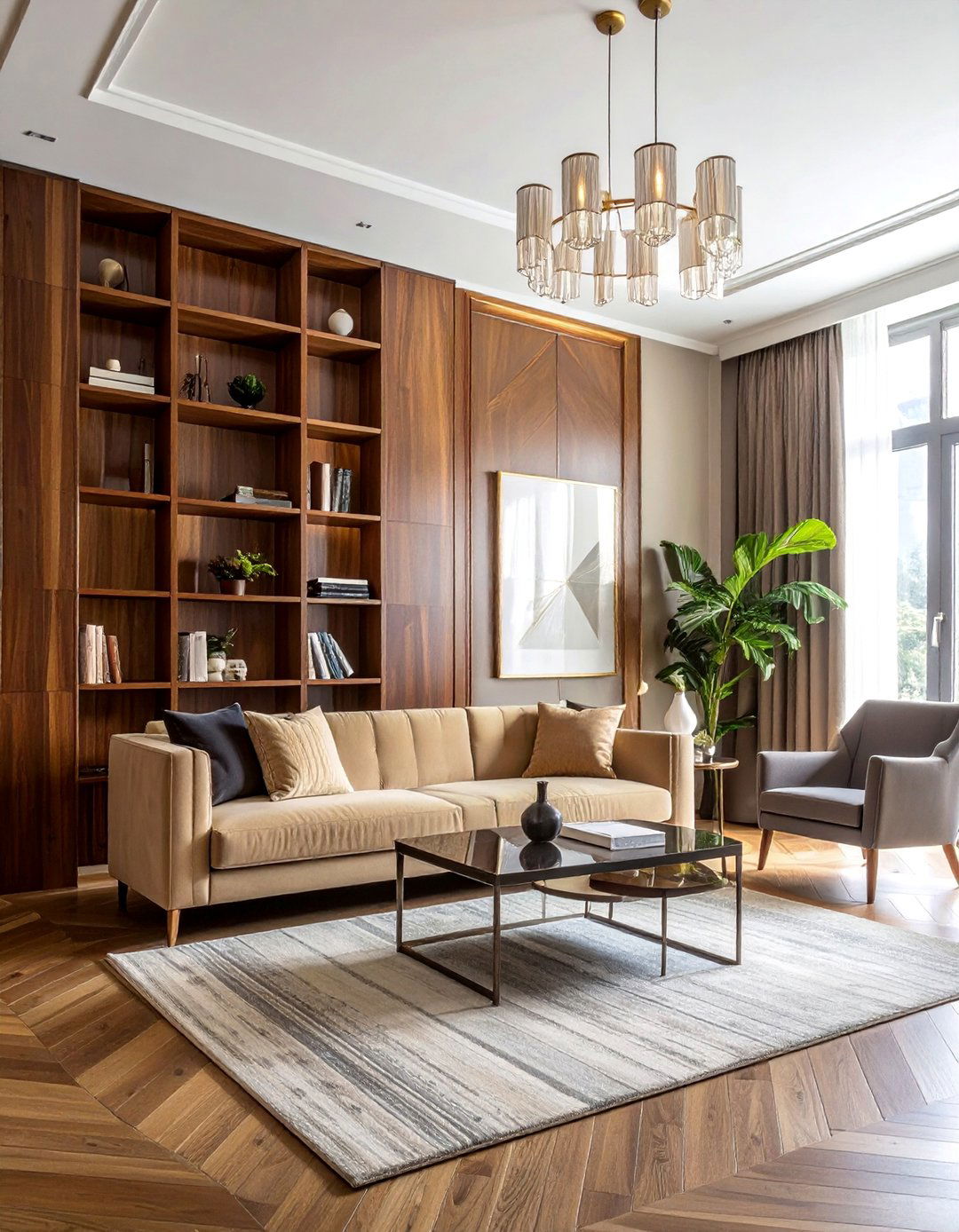 Stepped or Ziggurat Motifs in an Art Deco Living Room - 25 Art Deco Living Room Ideas for a Luxurious Look