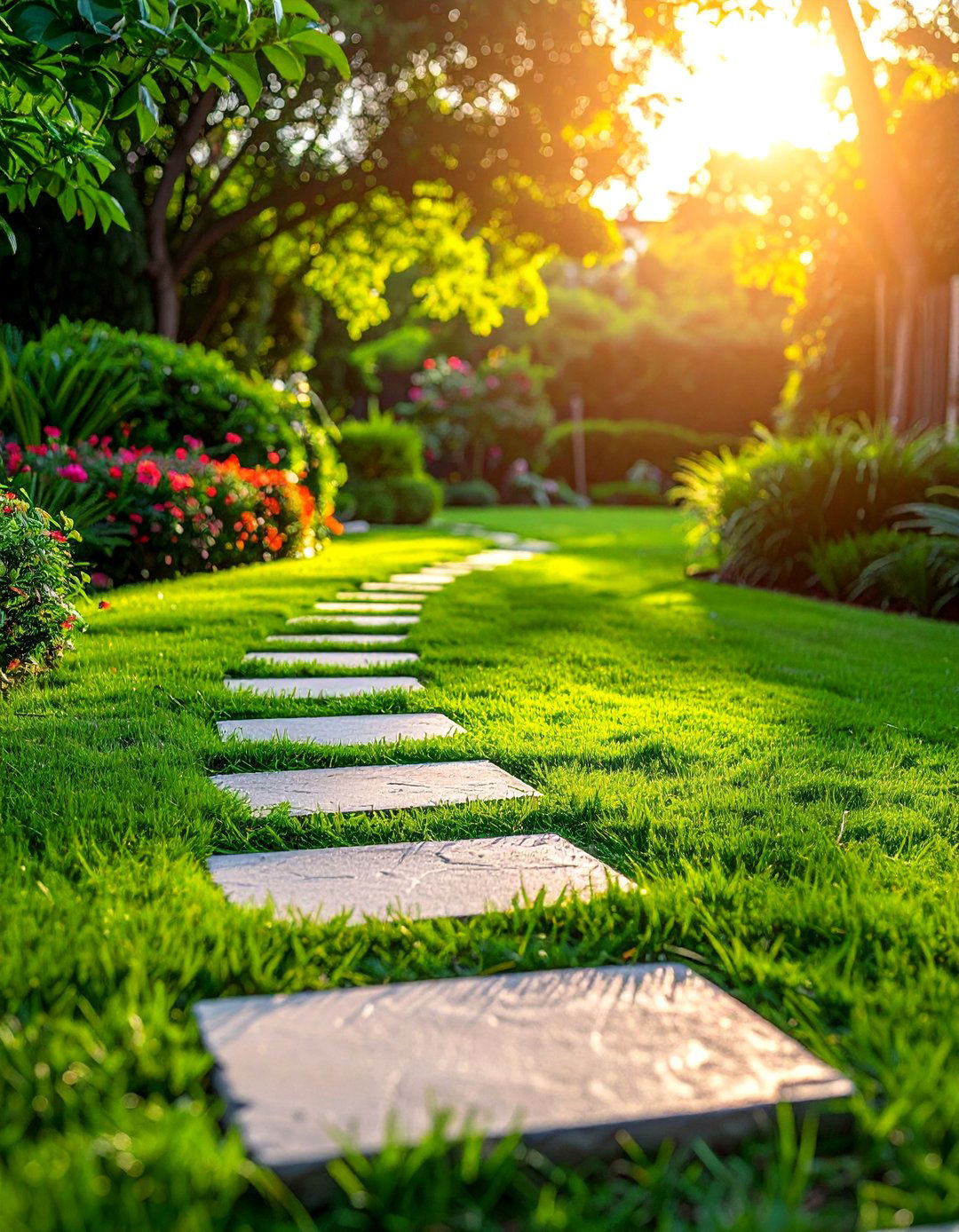 Stepping Stone Grass Paths - 40 Backyard Walkway Ideas for a Beautiful Garden