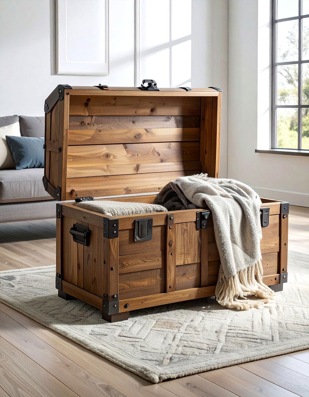 Storage Trunk Coffee Tables - 30 Small Apartment Storage Ideas for Every Room