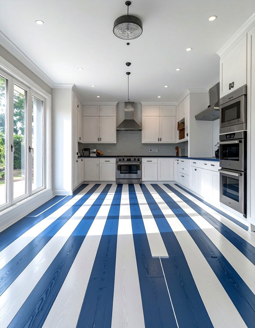 Striped Linoleum Kitchen Flooring - 20 Linoleum Kitchen Flooring Ideas for a Chic Look