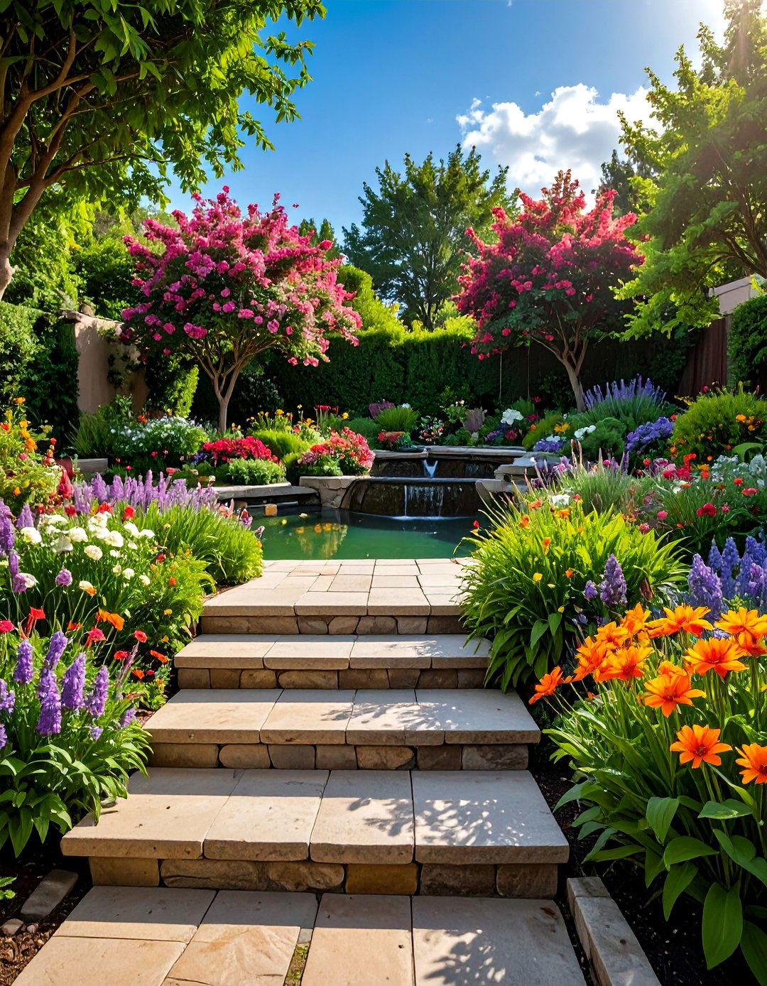 Sunken Flower Garden - 30 Flower Garden Ideas to Transform Your Outdoor Space