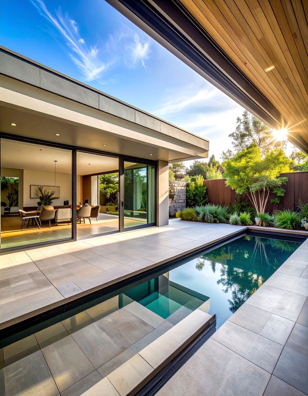 Sunken Patio Adjacent to the House - 20 Sunken Patio Ideas for a Unique and Cozy Outdoor Retreat
