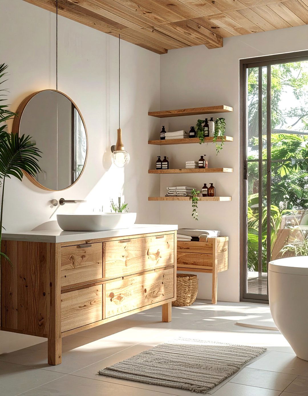 Sustainable Materials Focus - 25 Bathroom Cabinet Ideas for Stylish Storage Solutions