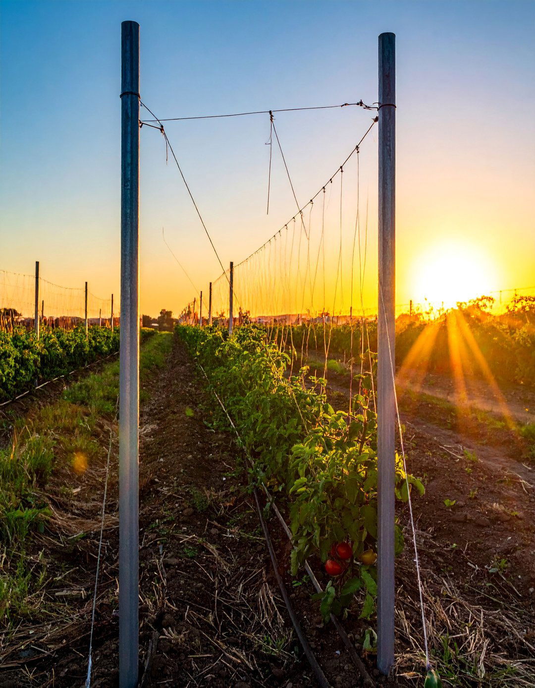 T Post String Trellis Method - 30 Tomato Trellis Ideas for Your Vegetable Garden