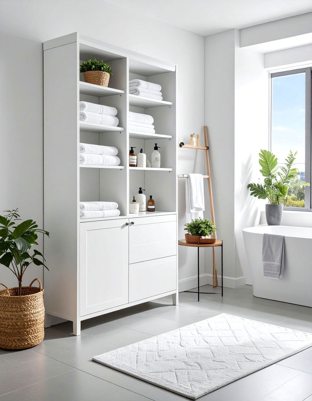 Tall Linen Tower Solutions - 25 Bathroom Cabinet Ideas for Stylish Storage Solutions