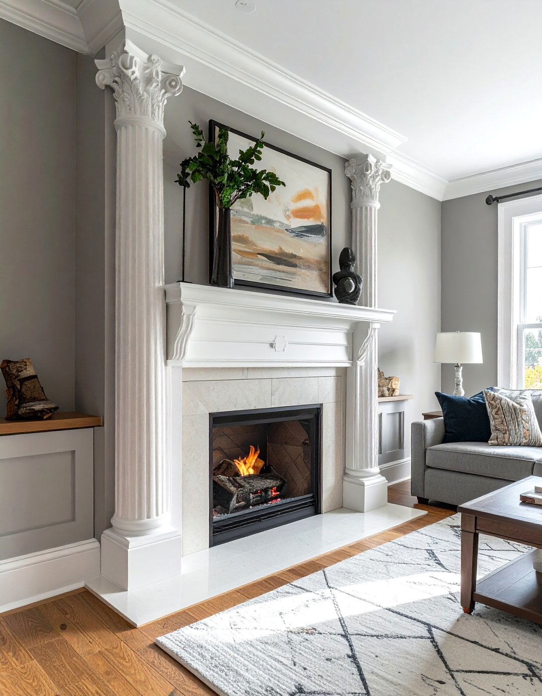 Tapered Column Mantel Design - 30 Craftsman-style Fireplace Ideas for a Cozy Home