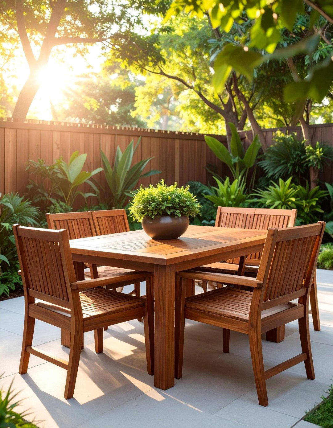Teak Dining Sets - 25 Patio Furniture Ideas for Stylish Outdoor Living