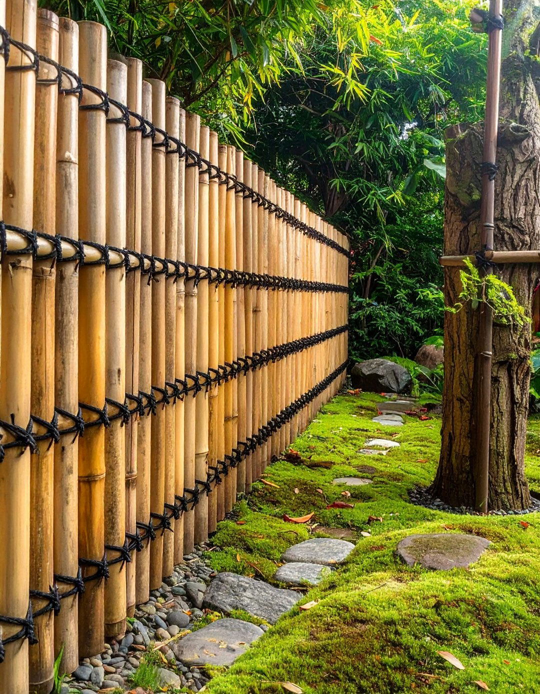 Teppo Rifle Barrel Fence - 40 Japanese Fence Ideas for Serene Gardens
