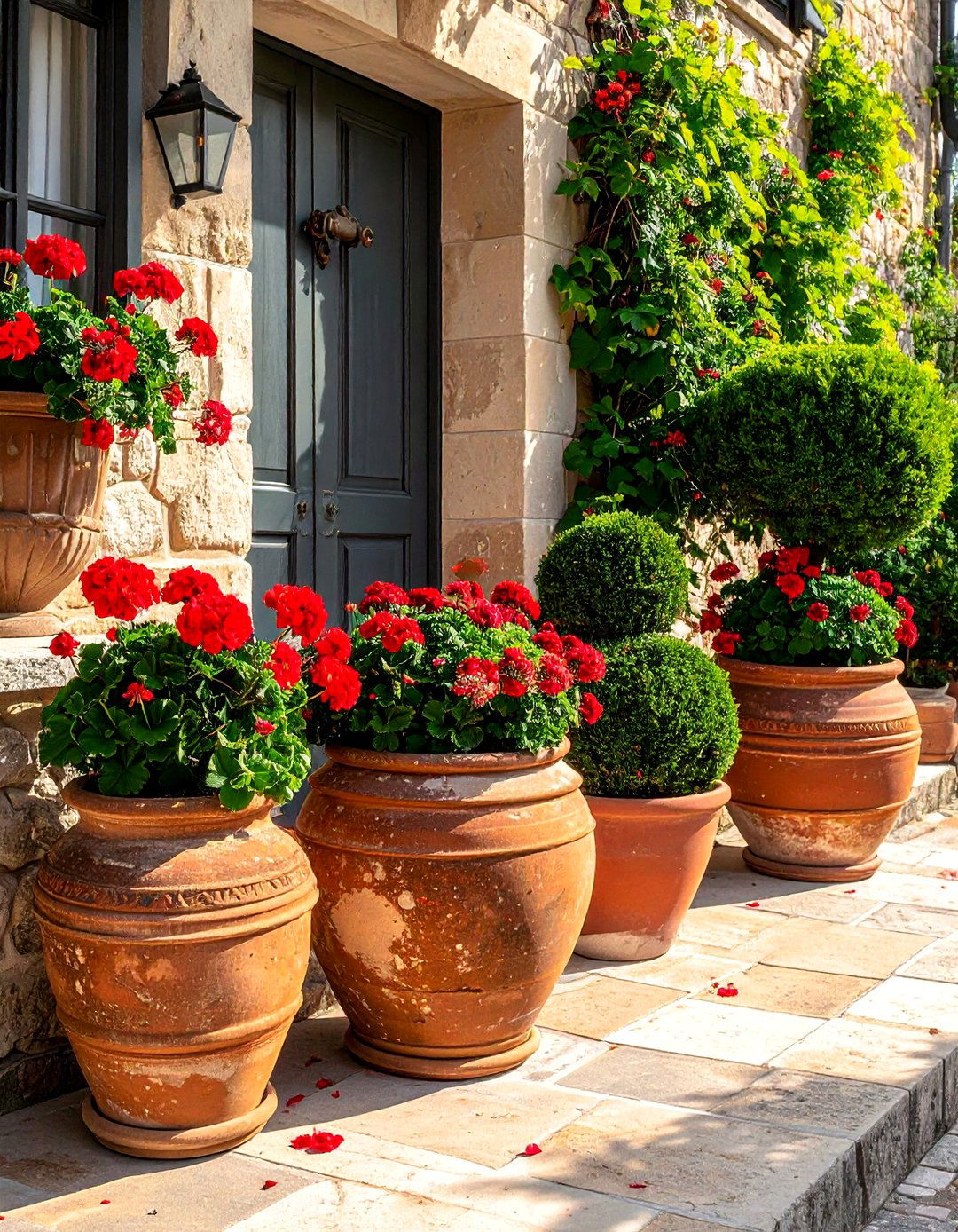 Terracotta Pottery and Planters - 30 Traditional French Country House Exterior Ideas