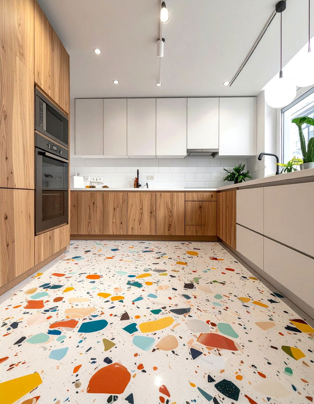 Terrazzo Style Linoleum Kitchen Flooring - 20 Linoleum Kitchen Flooring Ideas for a Chic Look