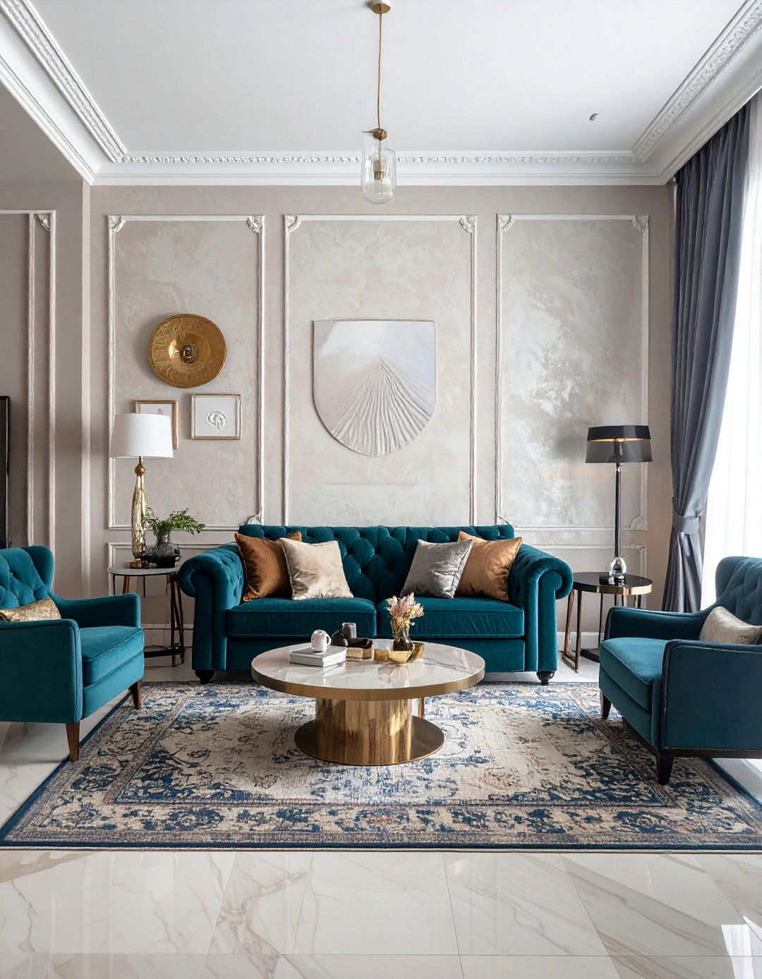 Textured Venetian Plaster - 30 Living Room Accent Wall Ideas to Add Personality