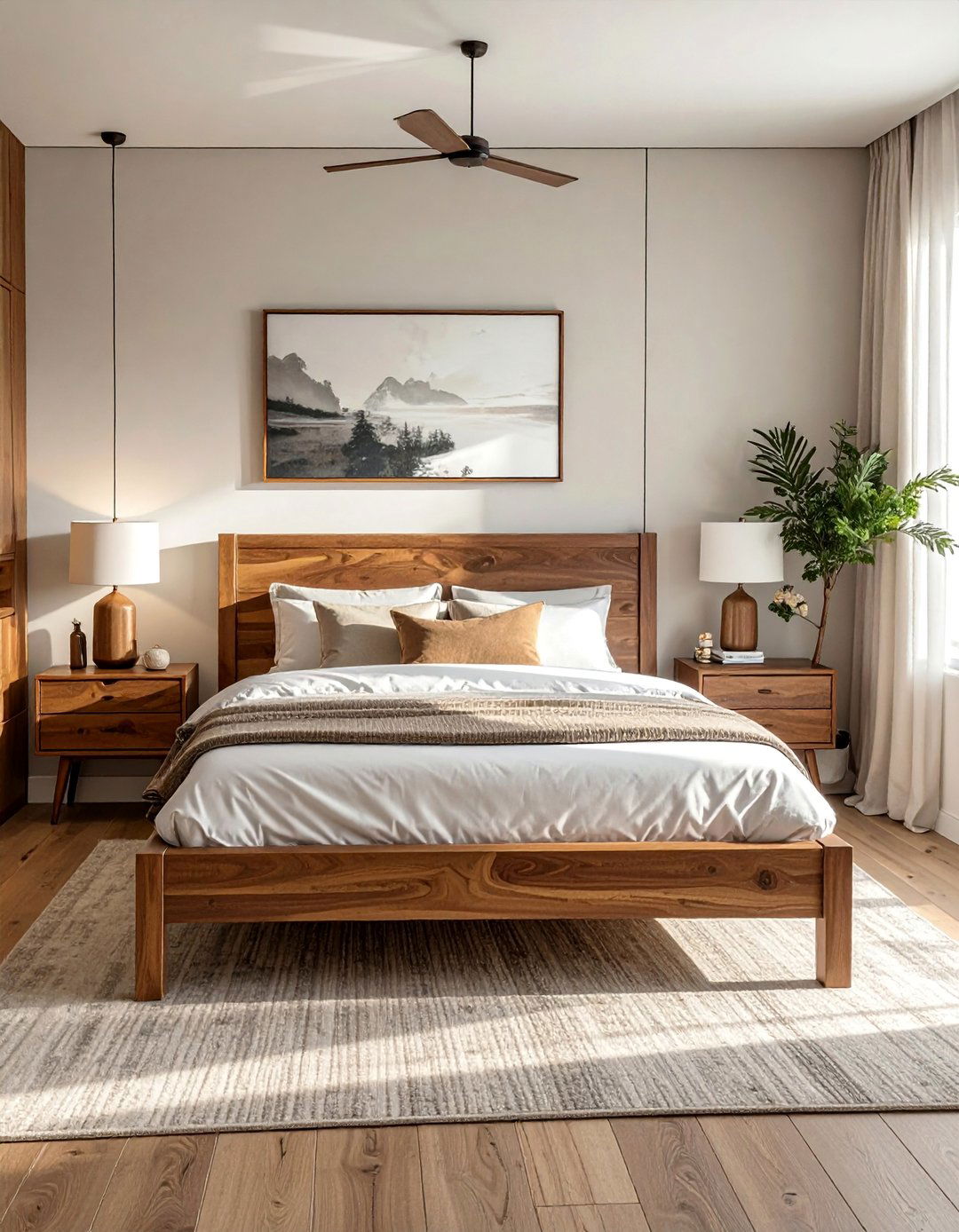 The Use of Warm Wood Tones - 40 Bedroom Interior Design Ideas for Comfort