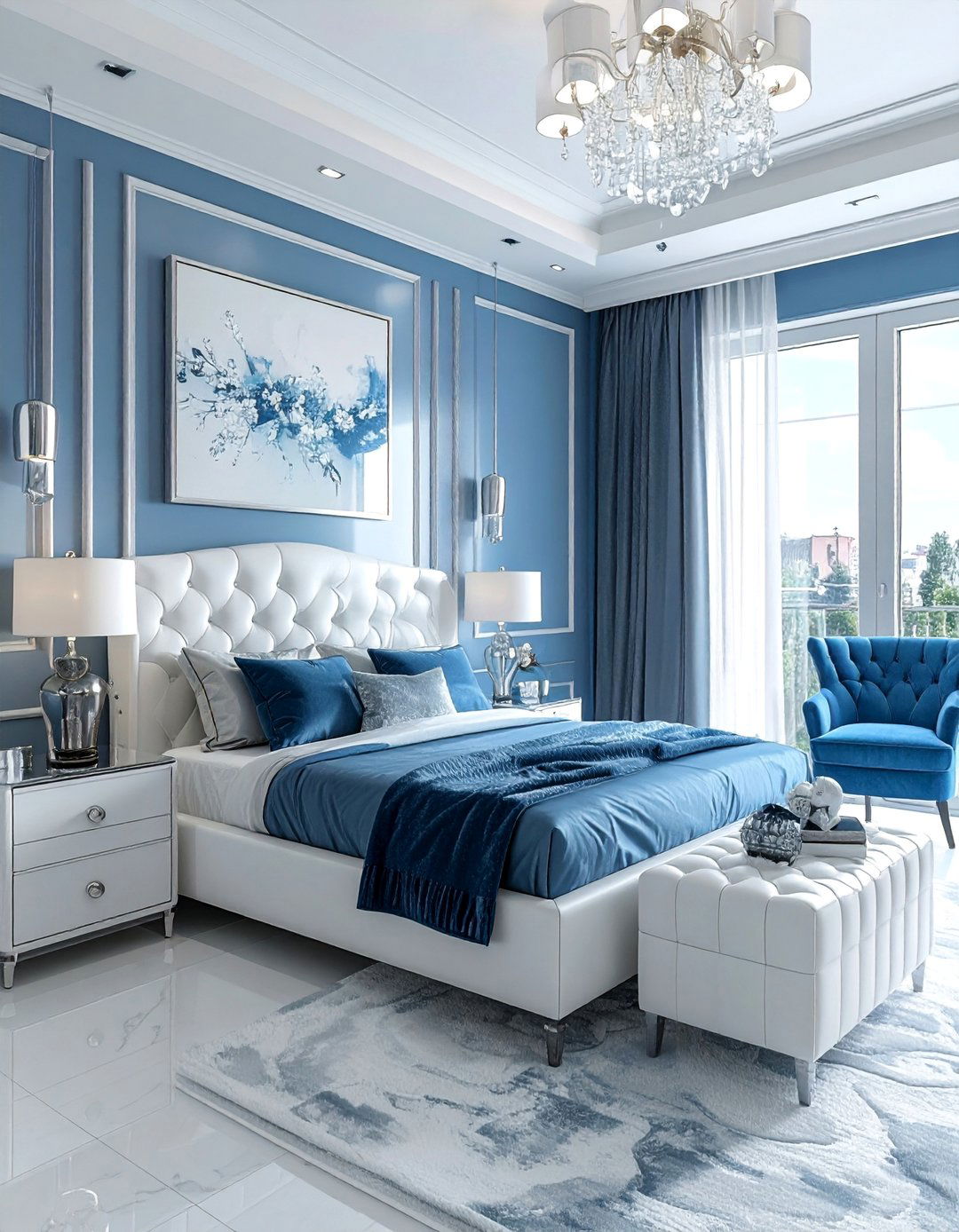 Tiffany Blue for a Glamorous Touch - 40 Blue Bedroom Ideas for a Serene and Relaxing Atmosphere