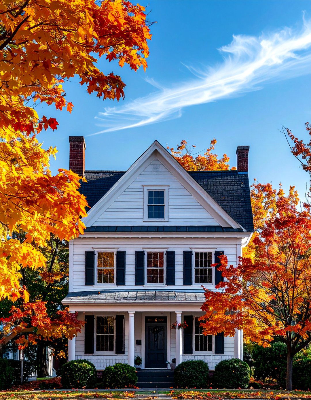 Traditional Colonial Gable - 20 Gable Roof Design Ideas for Modern and Classic Homes