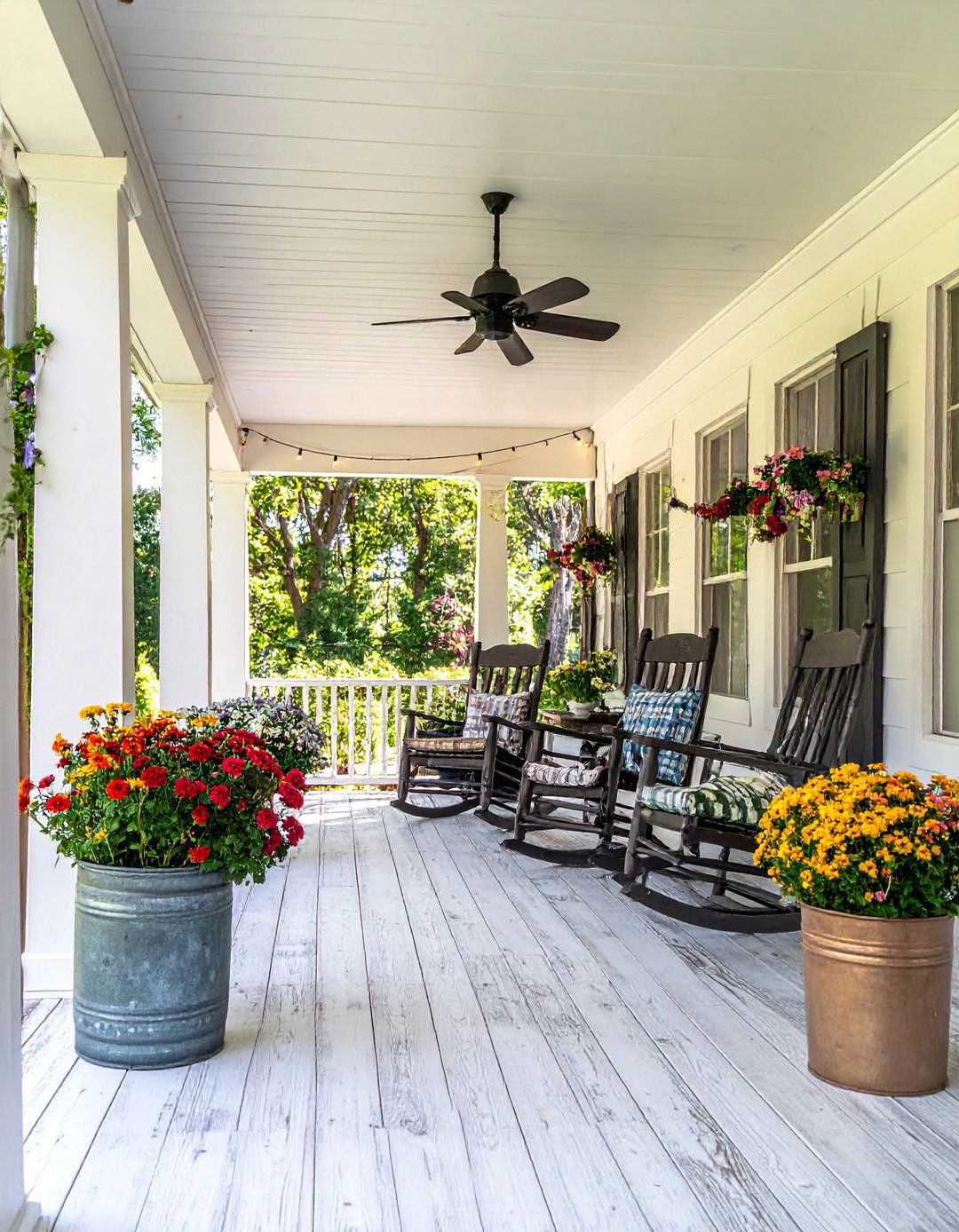 Traditional Farmhouse Porch - 40 Covered Porch Ideas for Year-Round Enjoyment