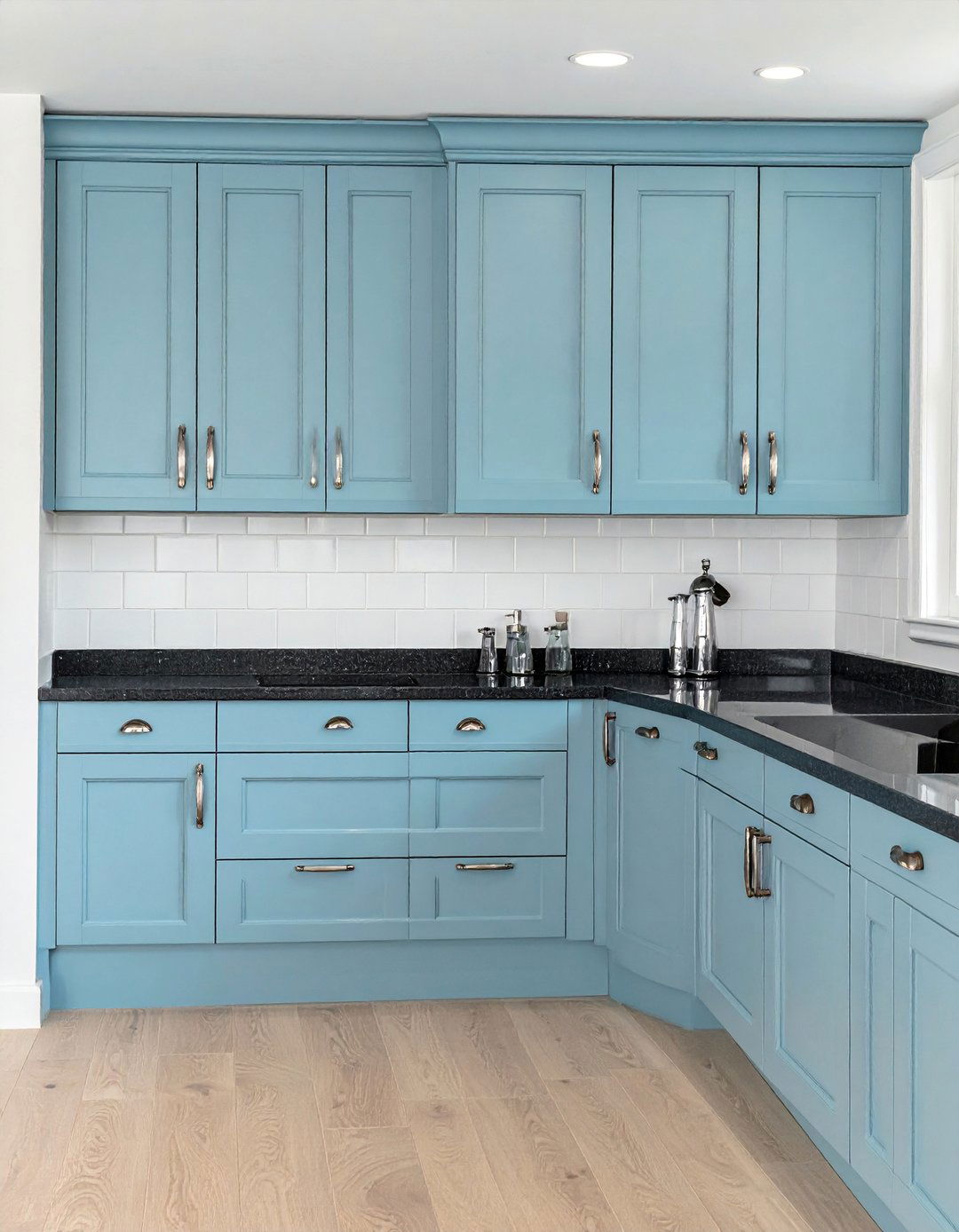 Traditional Light Blue Raised Panel Cabinets - 20 Light Blue Kitchen Cabinets Ideas for a Fresh Look