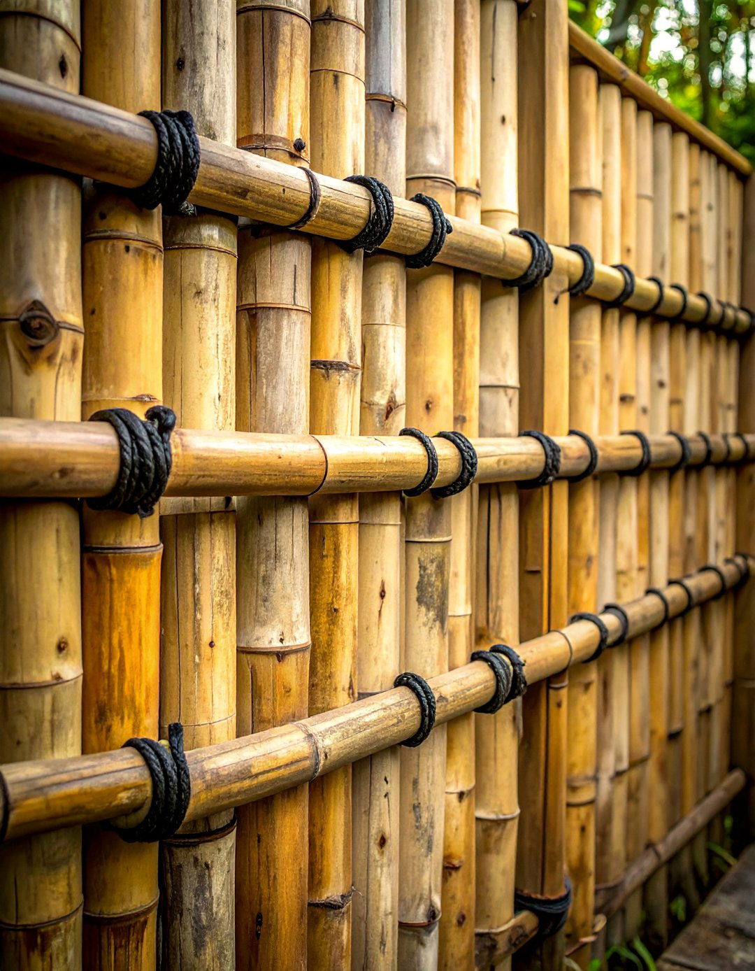 Traditional Yotsume Bamboo Fence - 40 Japanese Fence Ideas for Serene Gardens