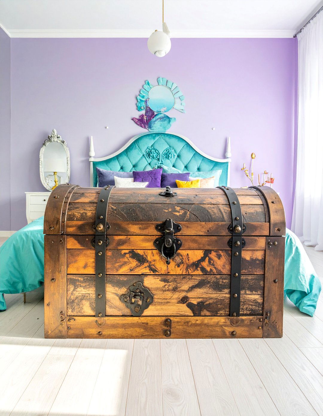 Treasure Chest Storage Trunk - 20 Mermaid Room Ideas for a Magical Space