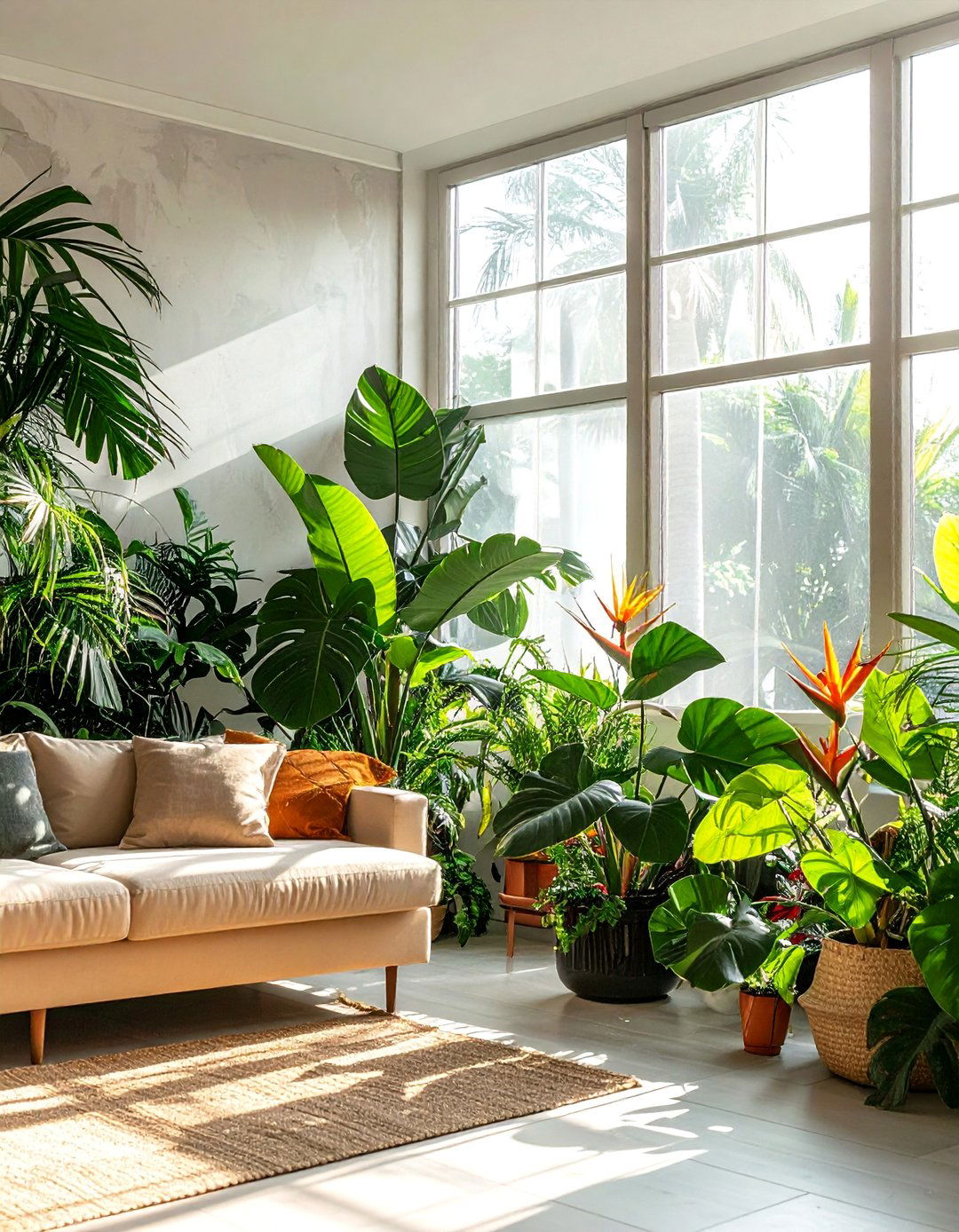 Tropical Jungle Themed Plant Room - 20 Plant Room Ideas to Bring Nature Indoors