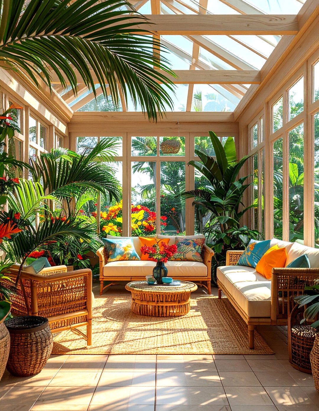 Tropical Paradise Sunroom - 30 Sunroom Ideas to Brighten Your Home