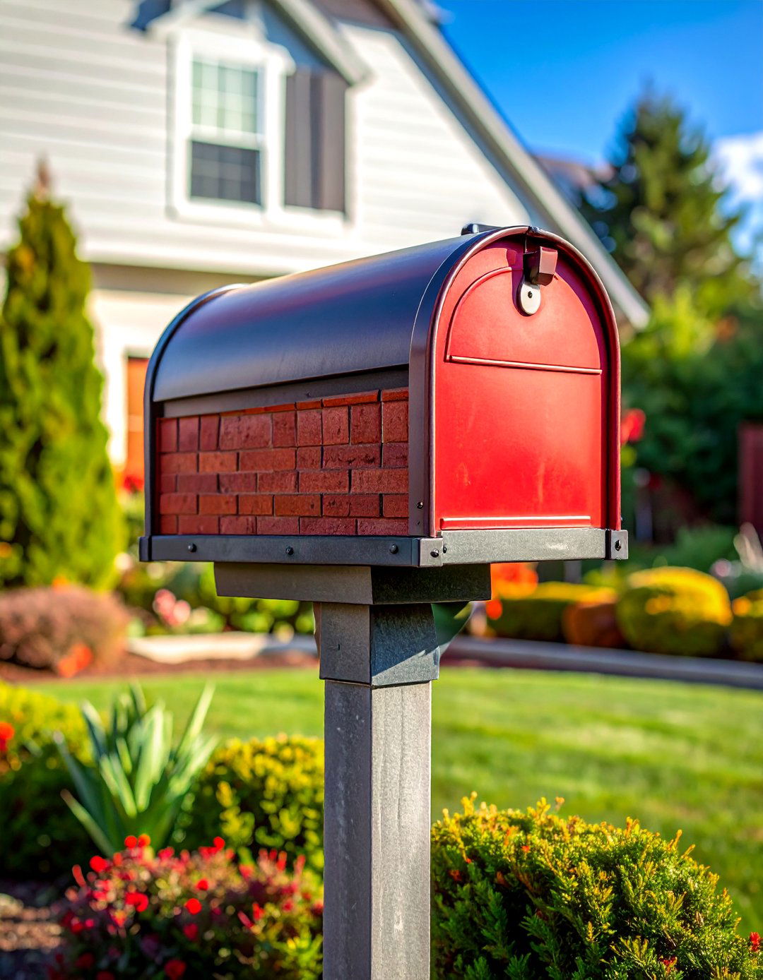 Two Tone Brick Mailbox Design - 30 Brick Mailbox Ideas to Elevate Your Curb Appeal