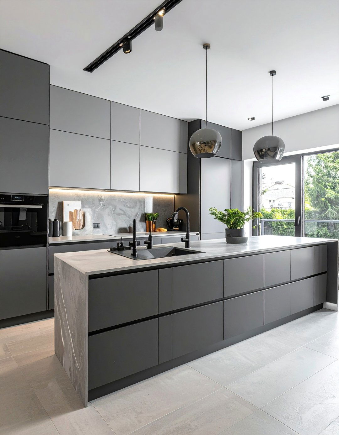 Two Tone Microcement Kitchen Cabinet Doors - 20 Microcement Kitchen Ideas for a Sleek Look