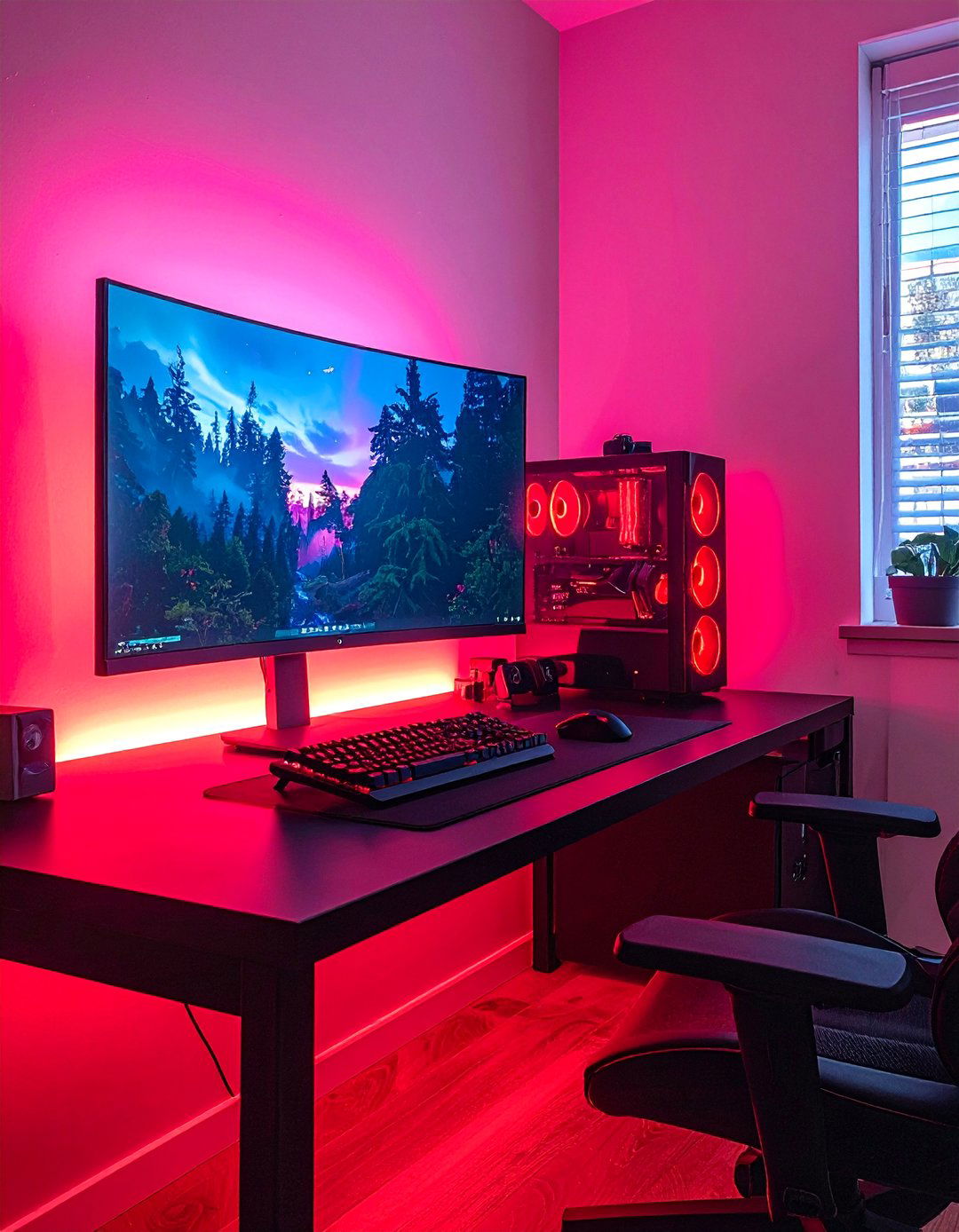 Ultrawide Monitor Red and Black Gaming Setup - 20 Red and Black Gaming Setup Ideas for Gamers
