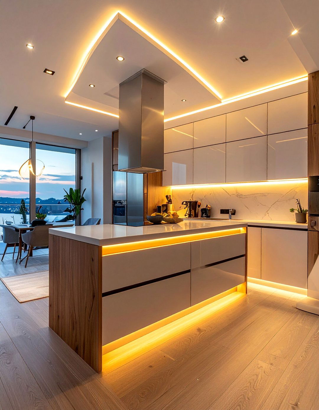 Under Cabinet LED Lighting Installation - 30 Budget-Friendly Small Galley Kitchen Ideas