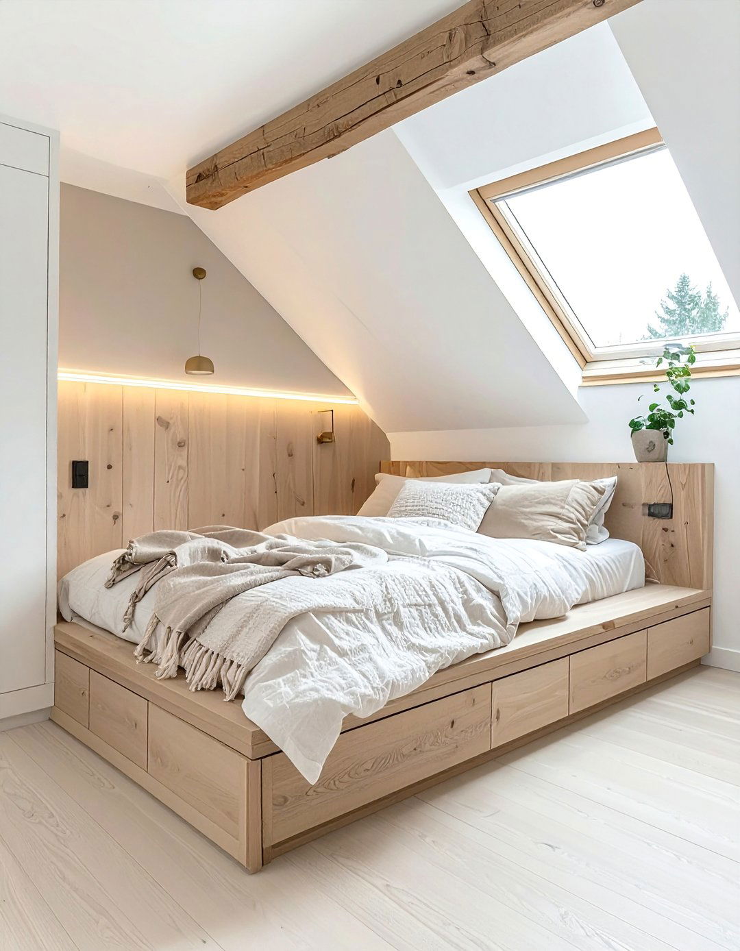 Under Eaves Built In Bed Nook - 30 Low Ceiling Small Attic Room Ideas for Cozy Spaces