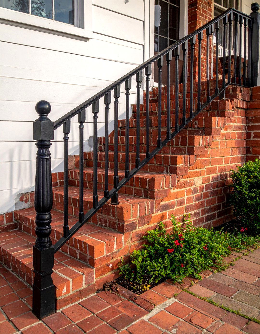 Understated Wrought Iron Railing - 30 Colonial Front Porch Ideas for Charm