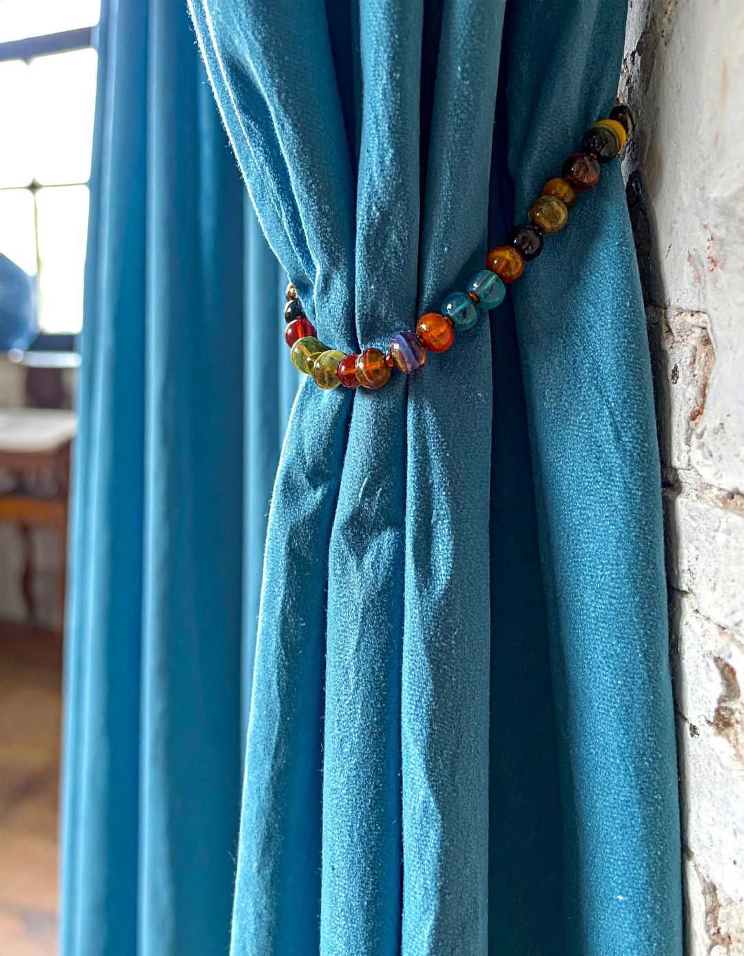 Unique Beaded Tie Back Closet Curtains - 30 Closet Curtain Ideas for Stylish Storage