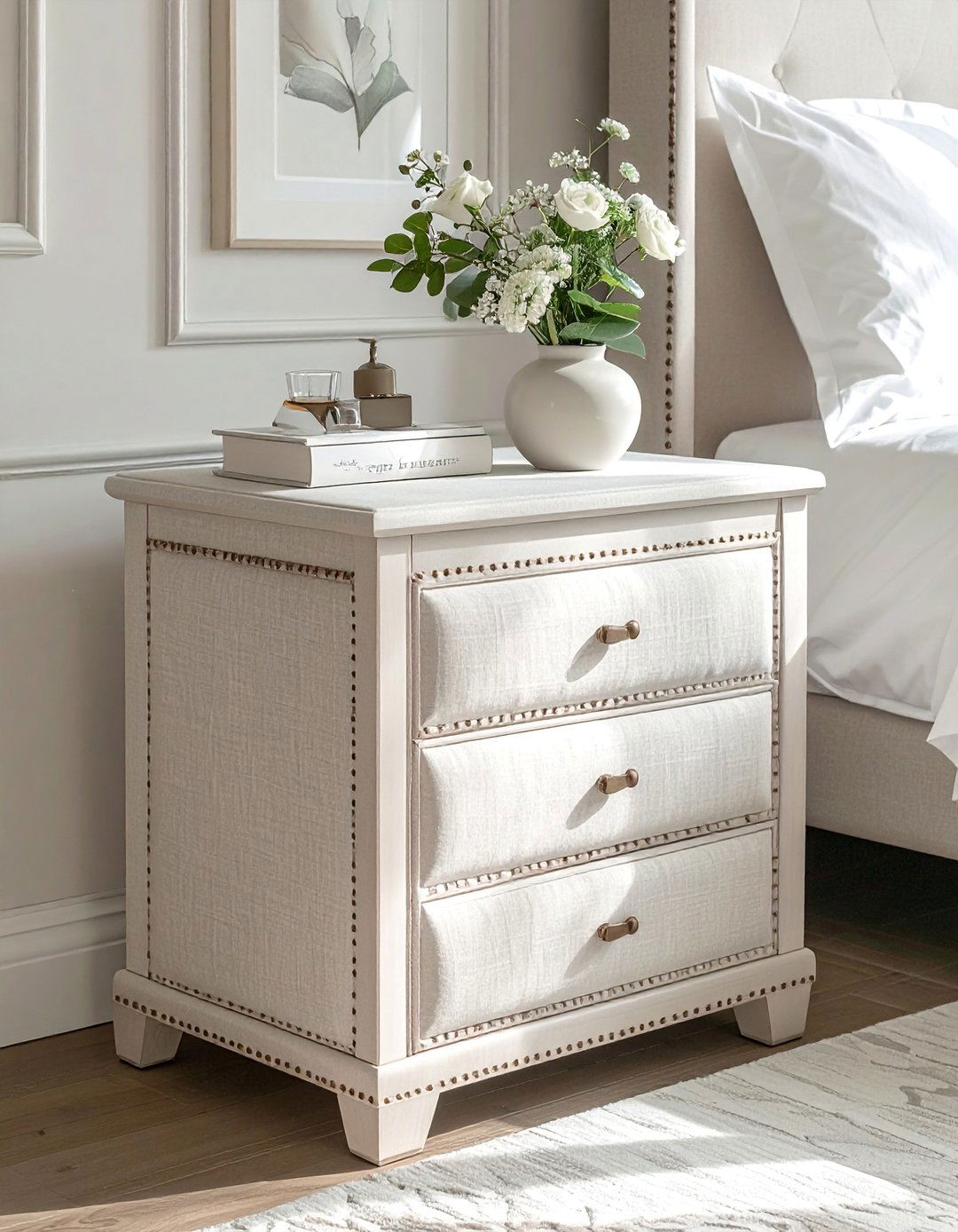 Upholstered Fabric Nightstand Comfort - 20 Nightstand Ideas to Enhance Your Bedroom Decor