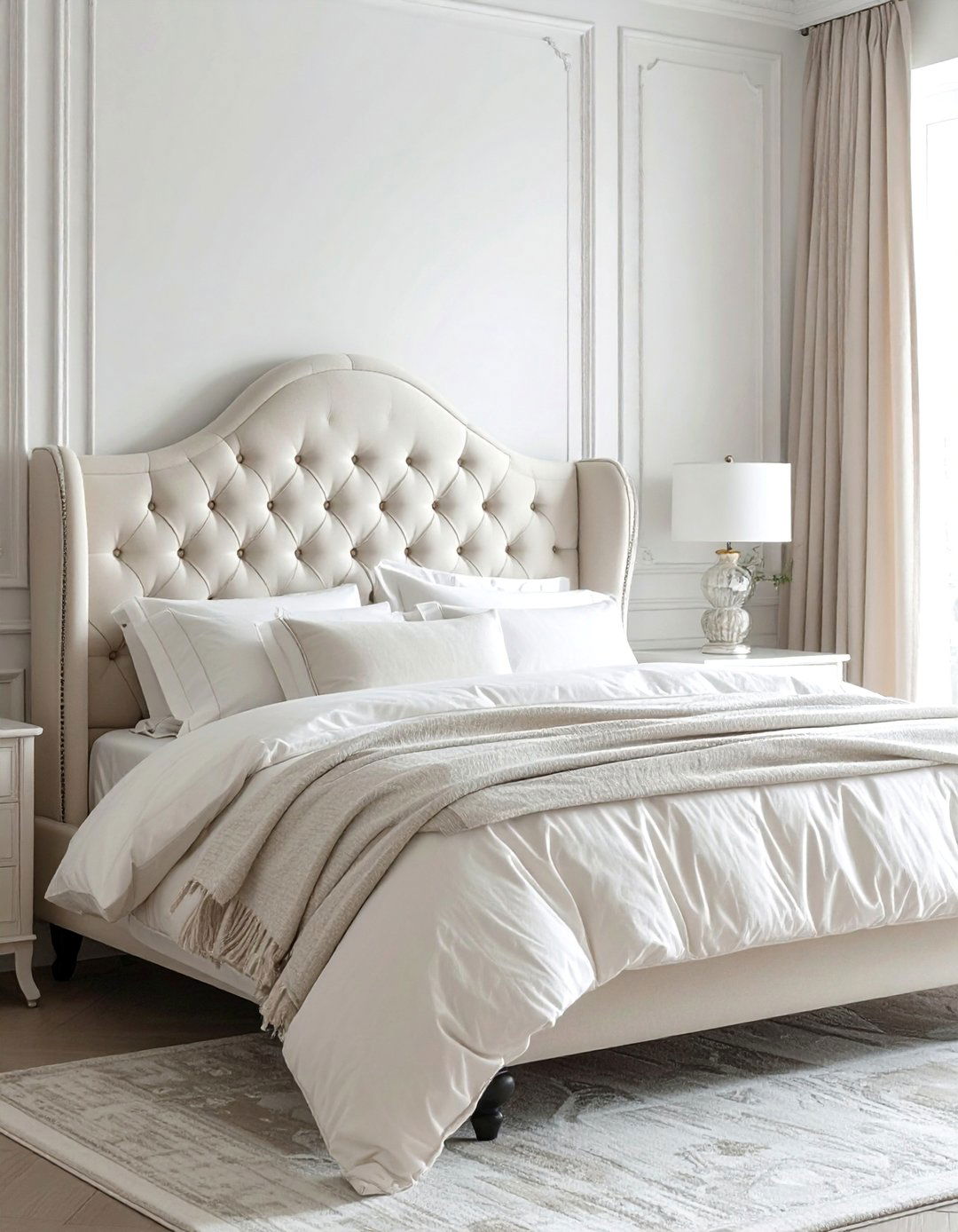 Upholstered Tufted Headboard - 25 French Bedroom Decor Ideas for Elegant Spaces