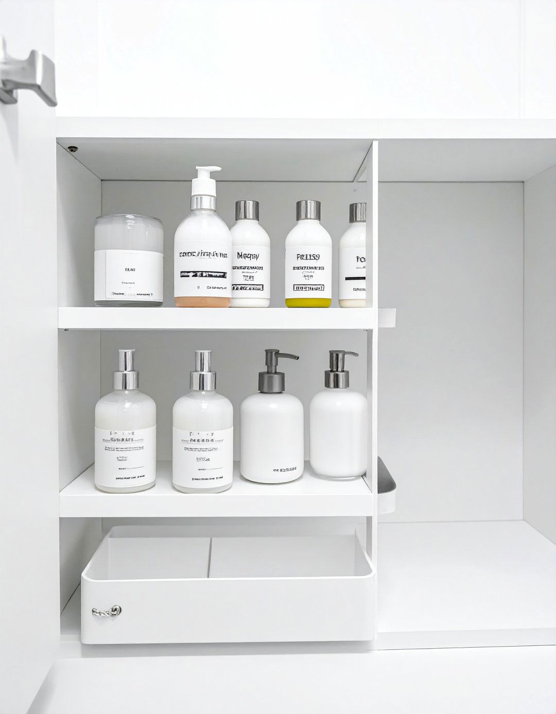 Use Tiered Shelves for Small Items - 30 Linen Closet Organization Ideas for a Tidy Home