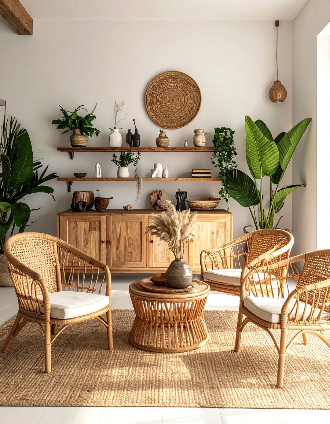 Use of Natural Materials and Textures - 30 Bohemian Maximalist Decor Ideas for a Bold Look