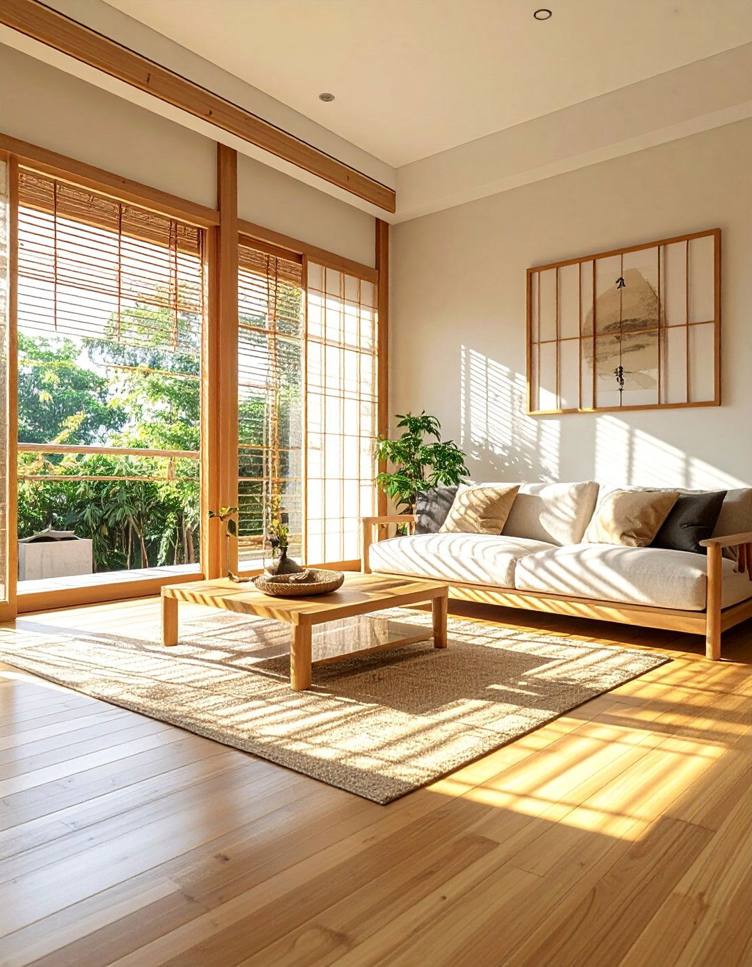 Using Bamboo Elements in a Japanese Living Room - 30 Japanese Living Room Ideas for a Zen Space
