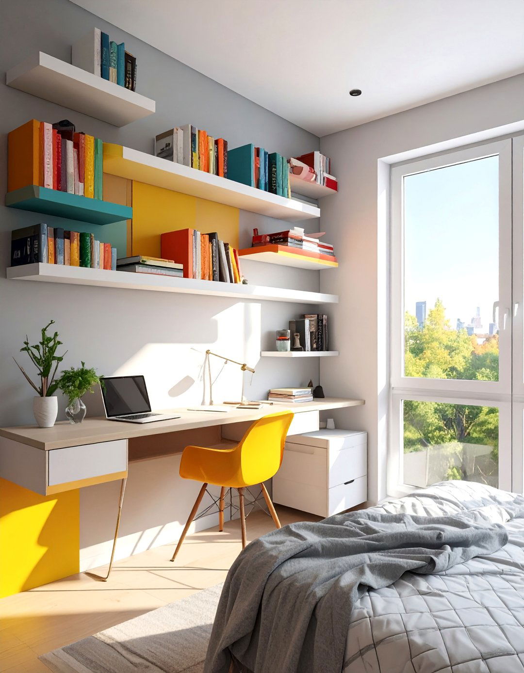Using Books as Decor - 40 Bedroom Interior Design Ideas for Comfort